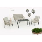 Capri Swing Pisa Ikili Rattan Bahce Balkon Oturma Grubu Beyaz 752