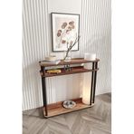 CAPRIO Dresuar Lambader – 85 cm Yükseklik, 30x90 cm Geniş Fonksiyonel Yüzey, Ahşap Görünümlü Modern Aydınlatma Ünitesi, E27 Duy Uyumlu, LED Ampul ile Kullanılabilir, Göz Yormayan Işık (Ceviz)