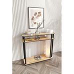 CAPRIO Dresuar Lambader – 85 cm Yükseklik, 30x90 cm Geniş Fonksiyonel Yüzey, Ahşap Görünümlü Modern Aydınlatma Ünitesi, E27 Duy Uyumlu, LED Ampul ile Kullanılabilir, Göz Yormayan Işık (Mese)