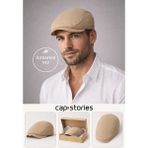 Capstories Erkek Bej Kasket Şapka – Ilkbahar Yaz, Premium Işçilik, Standart Beden (M-L Uyumlu)