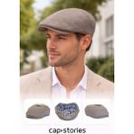 Capstories Vizon Erkek Kasket Şapka – Doğal Dokulu Pamuklu Kumaş – Standart Beden - Ilkbahar Yaz