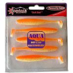 Captain 3075 Shad Tail Soft 10 Cm 4.7 Gr Levrek Turna Silikonu 5'Li Paket Suni Yem Turuncu - Silikon Balık