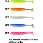 Captain 3075 Shad Tail Soft 10CM 4.7gr 5'li Paket Silikon Yem Iğnesiz - 007
