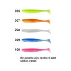 Captain 3075 Shad Tail Soft 10Cm 4.7Gr 5'Li Paket Silikon Yem Ignesiz
