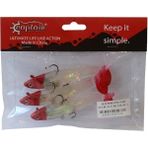 Captain 3575 Perfecto Soft 10CM Turna Silikonu 3'lü Paket Suni Balık - Renkli