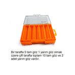 Captain 7221 Turuncu Cift Tarafli Maket Kutusu 12 Gozlu 14X10x3cm (Max 7Cm Maketler İcin)