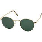 Captain Brooks Elif Optik CB2097 C1 Mineral Camlı Oval Unisex Güneş Gözlüğü UV400 - Koyu Yeşil-Altın