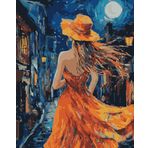 CaptainCrafts Rakamlarla Boya, Yetişkinler için Rakamlarla Kendin Yap Yağlı Boya Başlangıç Tuval Akrilik Boya Rakamlarla Kitler Sanat El İşi Seti 40 x 50 cm (Çerçevesiz, Kız Sırtı)