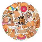 Capybara çıkartma, hayvan, hayvan, çıkartma, 50 adet, kaykay, grafiti, çıkartma, motosiklet, bisiklet, snowboard, bagaj, dizüstü bilgisayar, araba çantası, çocuklar ve gençler için, su geçirmez vinil