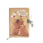 Capybara Hatıra Defteri (Günlük) Kilitli Defter 80 Yaprak - Sevimli