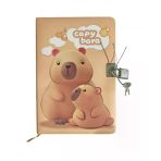 Capybara Hatıra Defteri (Günlük) Kilitli Defter 80 Yaprak