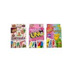Capybara Uno + Kuromi Uno + Pokemon Uno Oyun Kartları 3'Lü Set