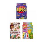 Capybara Uno + Pokemon Uno + Stitch Uno Oyun Kartları 3'Lü Set