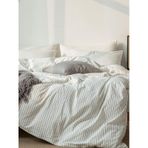 CAQQA Çizgili White Striped Çocuk ve Genç Tek Kişilik Pamuk Lastikli Nevresim Takımı