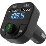 Car X8 Araç Fm Transmitter Bluetooth Çakmaklık Girişli USB Sd Kart Araç Mp3 Müzik Çalar Oto Teyp - Siyah