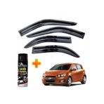 Caraks Chevrolet Aveo Mügen Cam Rüzgarlığı Hb 2012-2019 Arası 4 Lü Takım +500ML Lastik Parlatıcı