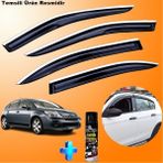 Caraks Citroen C4 Mügen Cam Rüzgarlığı Abs Nikelaj Krom Cam Rüzgarlığı 2005-2011 + Ebrayn Lastik Parlatıcı