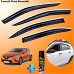 Caraks Clio 5 Hb Mügen Cam Rüzgarlığı Abs Nikelaj Krom Cam Rüzgarlığı 2020 Sonrası+Ebrayn Lastik Parlatıcı