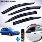 Caraks Ford Focus 1 Stw Mügen Cam Rüzgarlığı Abs Krom Nikelajlı Cam Rüzgarlığı 1998-2005 Arası 4 Lü Set + Ebrayn Lastik Parlatıcı