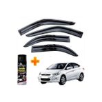 Caraks Hyundai Accent Blue Mügen Cam Rüzgarlığı 2011 - 2020 Arası 4 Lü Takım +500ML Lastik Parlatıcı