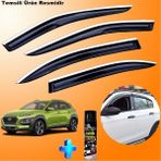 Caraks Hyundai Kona Mügen Cam Rüzgarlığı Abs Nikelaj Krom Cam Rüzgarlığı 2017-2025 +Ebrayn Lastik Parlatıcı