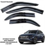 Caraks Hyundai Tucson Mügen Cam Rüzgarlığı 2022 Sonrası Kasalara Uyumlu 4 Lü Set Cam Rüzgarlığı - Caraks