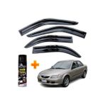 Caraks Mazda 323 Bj Kasa Mügen Cam Rüzgarlığı Sedan 1999-2003 Arası 4 Lü Takım +500ML Lastik Parlatıcı