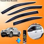 Caraks Mitsubishi L200 Mügen Cam Rüzgarlığı Abs Nikelajlı Cam Rüzgarlığı 2007-2014 +Ebrayn Lastik Parlatıcı