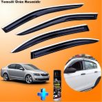 Caraks Octavia A7 Mügen Cam Rüzgarlığı Abs Nikelaj Krom Cam Rüzgarlığı 2013-2020 + Ebrayn Lastik Parlatıcı