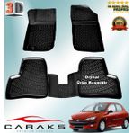 Caraks Peugeot 206 Sedan 1998-2012 Arası Siyah 4 Parça 3D Havuzlu Paspas