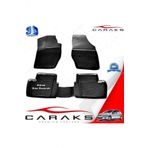 Caraks Peugeot 307 HB 2001-2008 Arası Siyah 4 Parça 3D Havuzlu Paspas