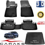 Caraks Renault Megane 4 HB 2016 Sonrası 3D Bagaj Havuzu ve Havuzlu Paspas