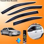 Caraks Volvo S60 Mügen Cam Rüzgarlığı Abs Nikelaj Krom Cam Rüzgarlığı 2001-2010 + Ebrayn Lastik Parlatıcı