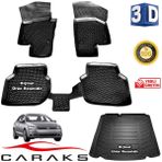 Caraks VW Jetta Cepsiz 2011-2015 Arası 3D Bagaj Havuzu ve Havuzlu Paspas