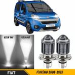 Caralp Fiat Fiorino 2008-2023 Uyumlu Mercekli Far Ampulü LED Xenon Beyaz Renk Far Şimşek Etkili Csp LED Lamba Uzun Kısa 2 Adet Takım
