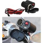 Caralp Motosiklet Atv Elektrikli Bisiklet Jetski 12-45V Çakmaklık/usb Şarj Soketi Su Geçirmez Gidon Montaj Çok Fonksiyonlu USB Şarj Cihazı