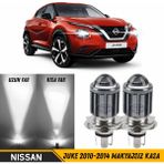 Caralp Nissan Juke 2010-2014 Makyajsız Kasa Uyumlu Mercekli Far Ampulü LED Xenon Beyaz Renk Far Şimşek Etkili Csp LED Lamba Uzun Kısa 2 Adet Takım