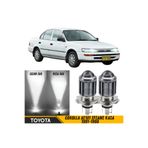 caralp Toyota Corolla Efsane Kasa 1991-1998 Mercekli Far Ampulü Led Xenon Beyaz Şimşek Etkili Led Uzun Kısa