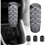 Caralp Üniversal 9.5 cm Jdm Metal Spor Görünümlü Vites Topuzu Aparatlı Alüminyum Alaşım Otomatik-Manuel Yarış Vites Kolu Titanyum Gri