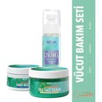 Caramel 3'lü Vücut Bakım Seti (Haır Body Mıst 100ML + Scrub 350G + Butter 250ML)