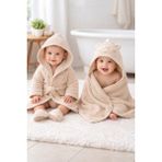 Caramell % 100 Pamuk 0 - 24 Ay Kutu Içerisinde Bornoz Seti 2410 2473 - Bej
