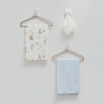 Caramell 2'li Battaniye 80X85 cm 2466 - Mavi - 80 x 85 cm