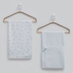 Caramell 2'li Battaniye 80X90 cm 2241 - Mavi - 80 x 90 cm