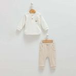 Caramell 2'li Bebek Takımı TKE1261 - Ekru - 9 - 12 Ay