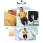 Caramell Barbosa Erkek Bebek 3 Iplik Şardonlu Sweat Cepli Pantolon Lüx Takım (Yeni Sezon) - Sarı - Füme - 1 - 3 Ay
