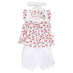 Caramell Bebek Takımı - 3 Lü - Tkk6173 - Cherry - Beyaz