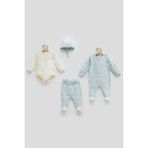 Caramell Cosy 4\'lü Hastane Çıkışı - Mavi - 0 - 3 Ay - 00Mavi