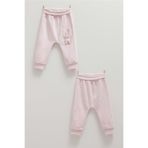 caramell Cute Rabbıt Cep Detaylı Patiksiz İkili Pantolon,Lila 18-24 Ay