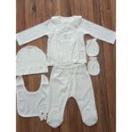 Caramell Cute Rabbit ( Tavşanlı ) Lila, Pembe, ve Ekru Renk Çeşitli Kız Bebek 5 Li Hastane Çıkışı 1473 - Yenidoğan