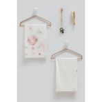 Caramell Desenli Müslin Bebek Battaniyesi – 80X85 cm – Pamuklu, Ekru Bebek Örtüsü - 80 x 85 cm